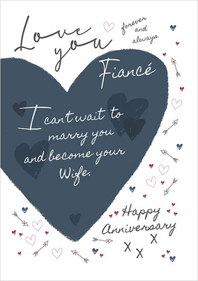 Love You Fiancé Anniversary Card