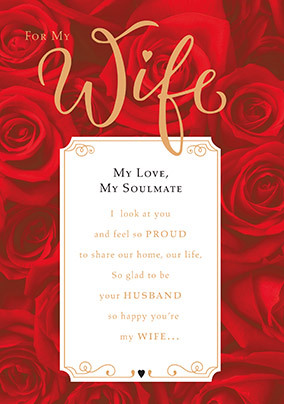 Wife and Soulmate Anniversary Card