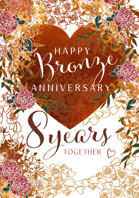 8th Wedding Anniversary Bronze Card