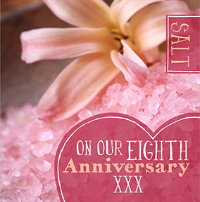 8th Anniversary Salt Wedding Anniversary Card
