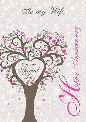 Wife Wedding Anniversary Card - Lovetree