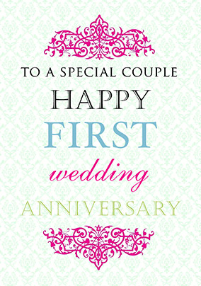 First Wedding Anniversary Card - Truly Madly Deeply