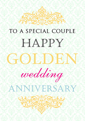 Golden Wedding Anniversary Card - Truly Madly Deeply