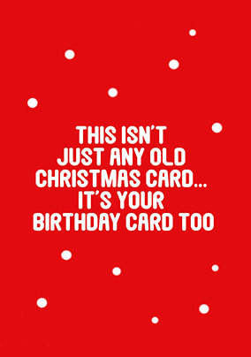 Old Christmas Birthday card