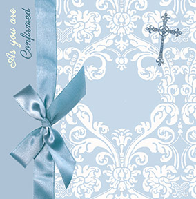 Confirmation Blue Traditional Card