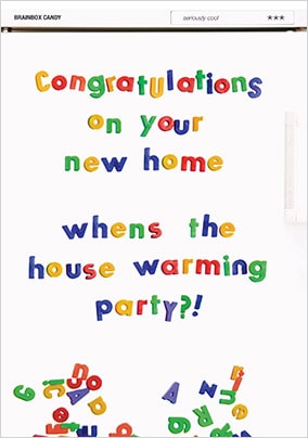 When's the House warming? New Home Card