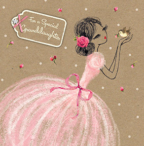 Belle and Bird Special Granddaughter Birthday Card