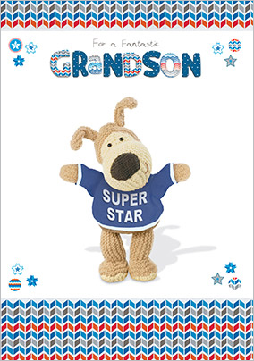 Super Star Grandson Birthday Card