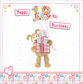 Dog and Presents 18th Birthday Card