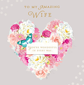 You're Wonderful Amazing Wife Birthday Card