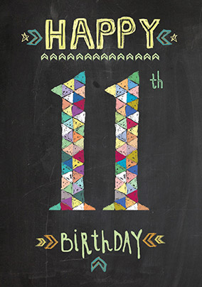 Chalk & Cheese 11th Birthday Card