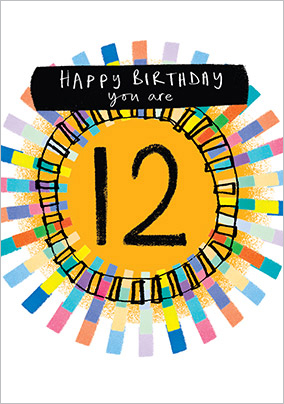 Chalk & Cheese 12th Birthday Card