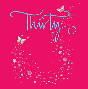 Dazzling Thirty Birthday Card