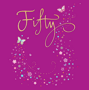 Dazzling Fifty Birthday Card