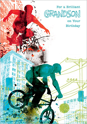 Urban Grandson Birthday Card