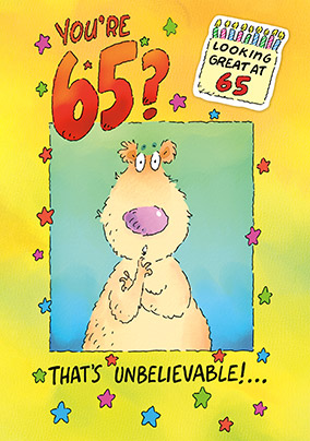 Funny 65th Birthday Card