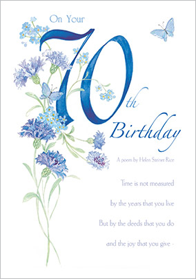 Traditional 70th Birthday Card