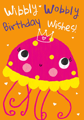 Jelly Fish Birthday Wishes Card