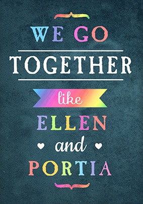 Like Ellen & Portia Birthday Card