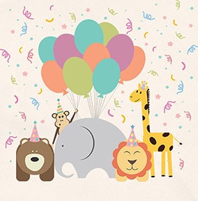 Animal Magic Birthday Card