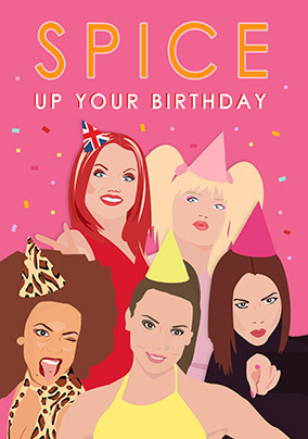 Girl Group Spoof Birthday Card