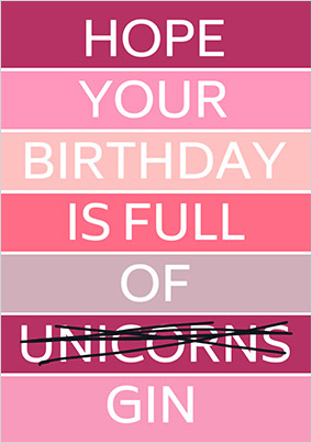 Full of Gin Card