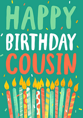 Cousin Candles Birthday Card