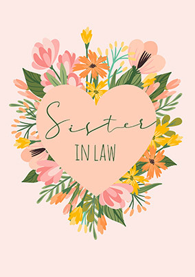 Sister-in-Law Floral Birthday Card