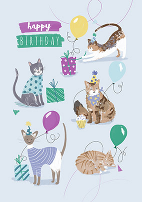 Party Cats Birthday Card