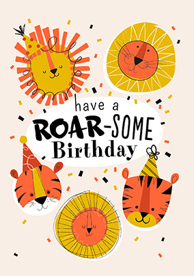 Roarsome Birthday Card