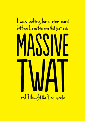 Massive Twat Card