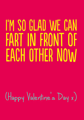 Fart in Front of Each Other Valentine's Card