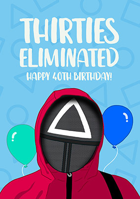 Thirties Eliminated 40th Birthday Card