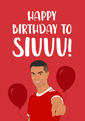 Spoof Footballer Birthday Card
