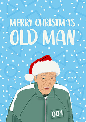 Old Man Christmas Card