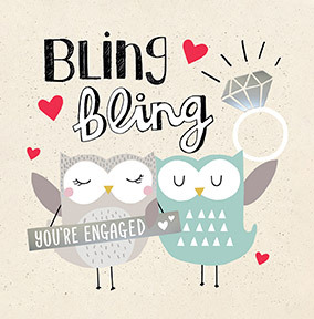 Bling Bling Engagement Card