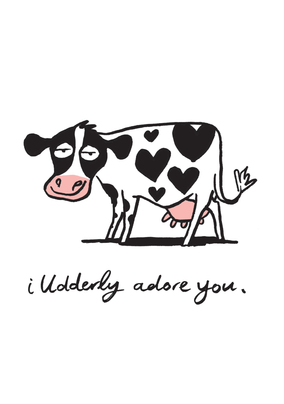 Udderly Adore You Anniversary Card