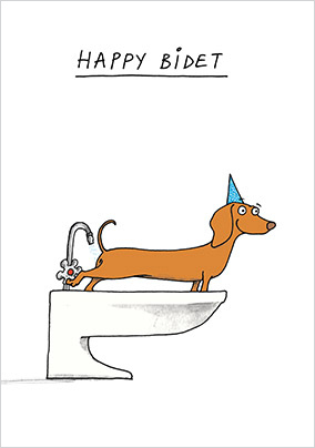 Happy Bidet Birthday Card