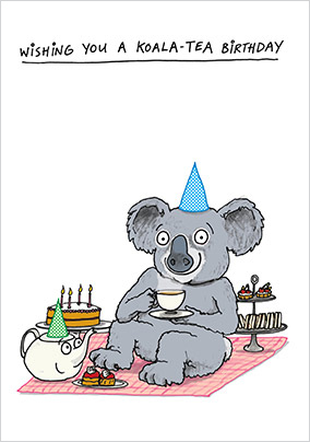 Koala-Tea Birthday Card