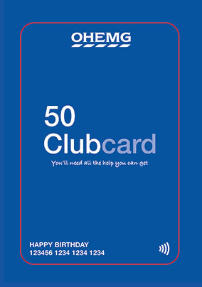 50 Club Birthday Card
