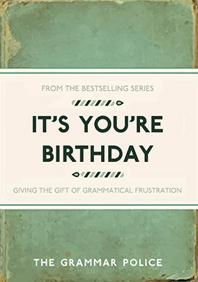 Grammar Police Birthday Card