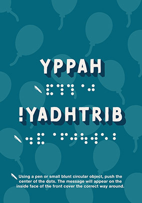 Happy Birthday Braille Card