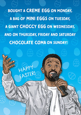 Giant Choccy Egg on Wednesday Card