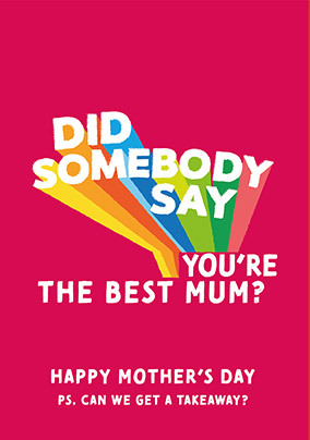 You're the Best Mum Mother's Day Card