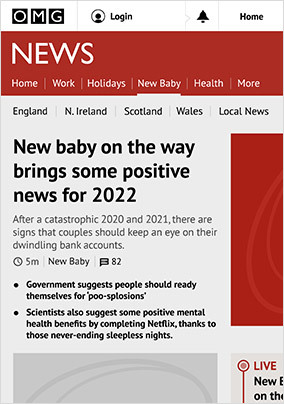 Positive News 2022 New Baby Card
