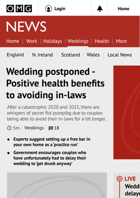 Postponed Wedding Health Benefits Funny Card