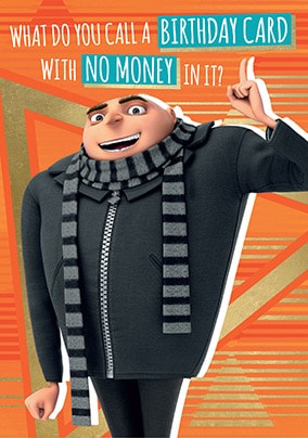 Gru Despicable Me Birthday Card