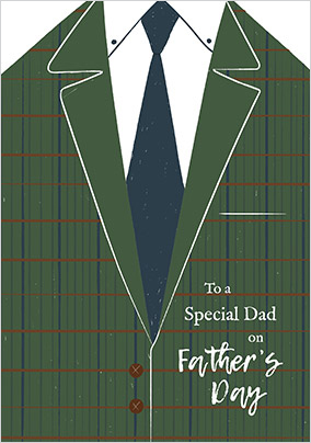 Special Dad Father's Day Tweed Suit Card
