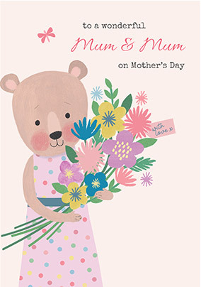 Mum & Mum Bear Mother's Day Card