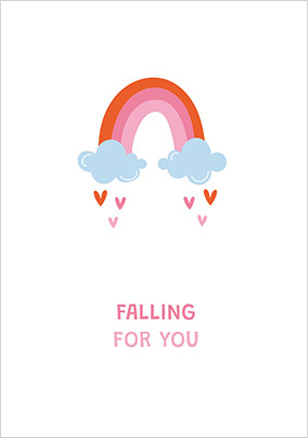 Falling For You Valentine's Day Card
